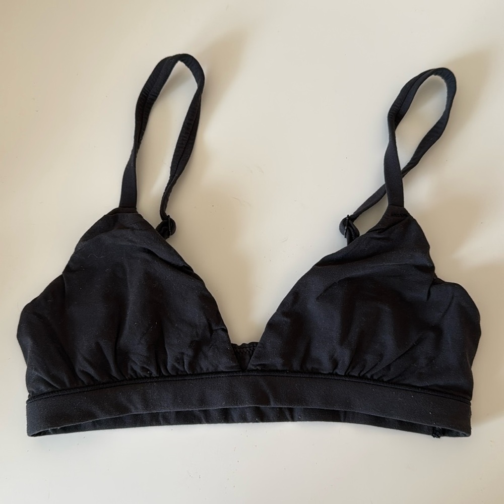 Skims Fits Everybody Onyx Triangle Bralette XS